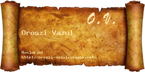 Oroszi Vazul névjegykártya